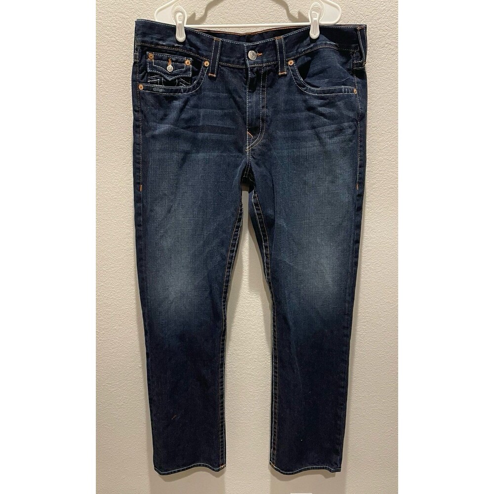 True Religion Men’s Denim Embroidered Jeans, Size 40 Slim